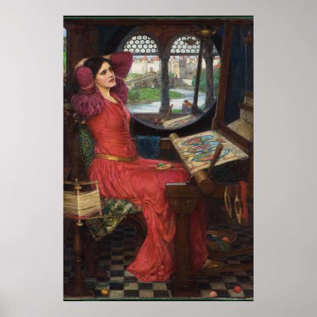 Jag är halvtrött på skuggor, sa Dam i Shalot Poster (Framsidan)