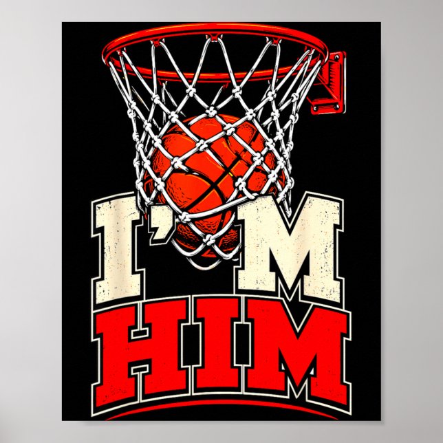 Jag är han basketbollshoop slamdunk baller  poster (Framsidan)