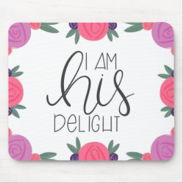 Jag är hans älskvärda Blommigtar Mousepad Musmatta