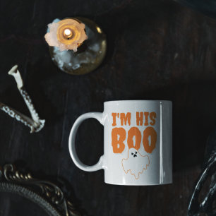 Jag är hans Boo Funny Ghost Halloween-fru Två-Tonad Mugg