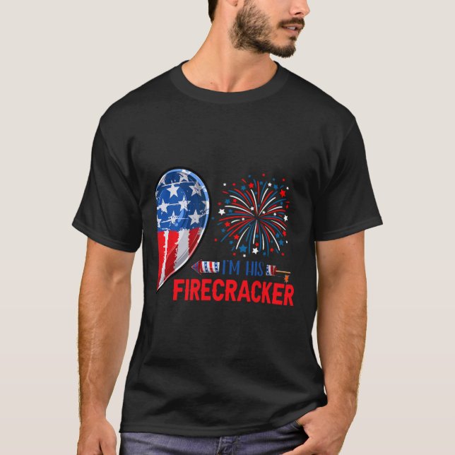 Jag är hans brandkår 4:e juli. t shirt (Framsida)