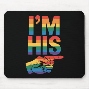 Jag är hans gay-couple matchande HBTQ Pride Musmatta