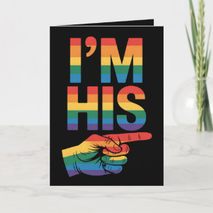 Jag är hans Gay Couple Matching LGBTQ-Pride Kort