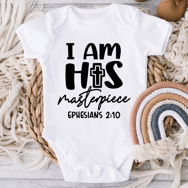 Jag är hans mästerverk Ephesian 2:10 Baby Shirt T (Skapare uppladdad)
