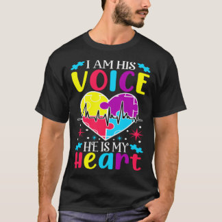 Jag är hans röst Autism Barn Medvetenhet Välj Vänl T Shirt