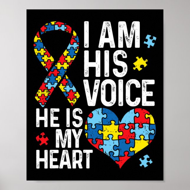 Jag är hans röst. Han är min hjärt-autismens medve Poster (Framsidan)