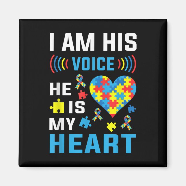 Jag är hans röst. Han är min hjärteskönhet - medve Magnet (Framsidan)