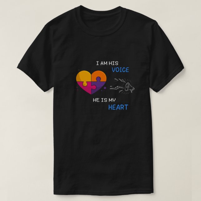 JAG ÄR HANS RÖST   HAN ÄR MITT HJÄRTA T SHIRT (Design framsida)