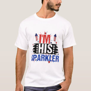 Jag är hans sparkler 4:e Julmatchande Par T Shirt