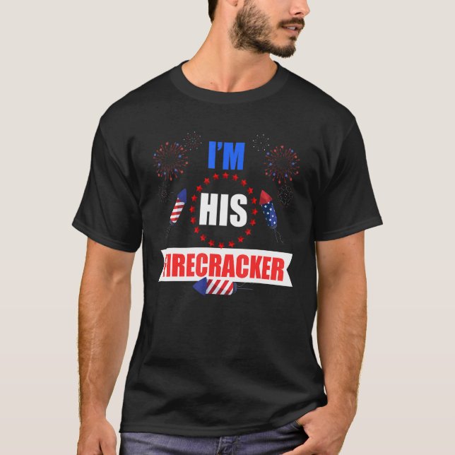 Jag är hans sprängkapp 4:e juli-matchningskupp t shirt (Framsida)