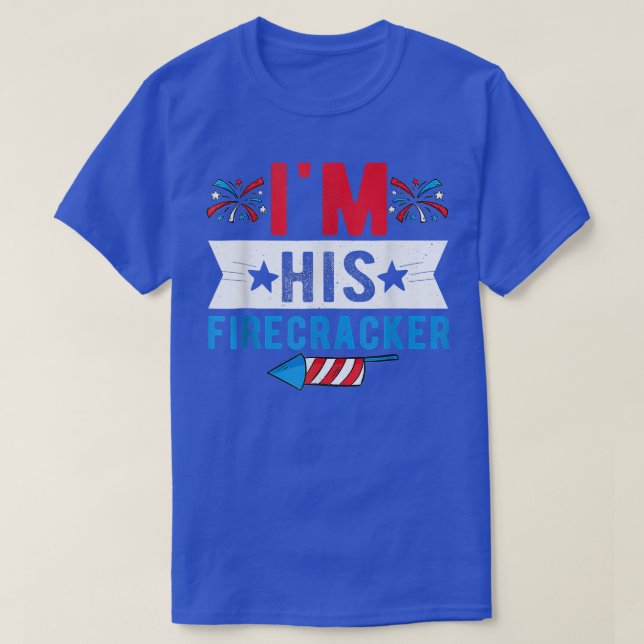 Jag är hans sprängkapp 4:e juli-matchningskupp t shirt (Design framsida)