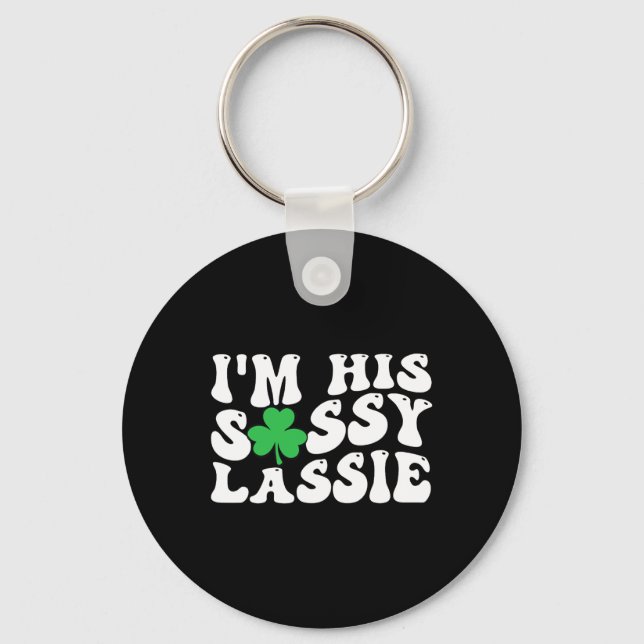 Jag är hans sy lie St Patricks Day Matchande par  Nyckelring (Framsida)