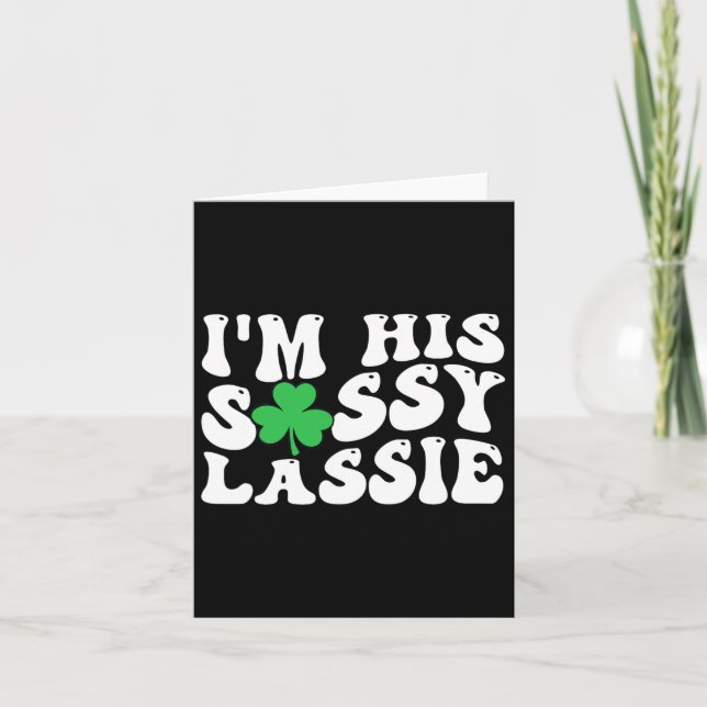 Jag är Hans Sy Ljuger St patricks day Par Matching Kort (Framsida)