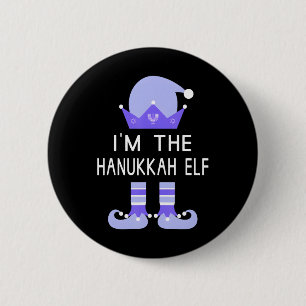 Jag är Hanukkah Elf Jewish Menorah Funny Knapp