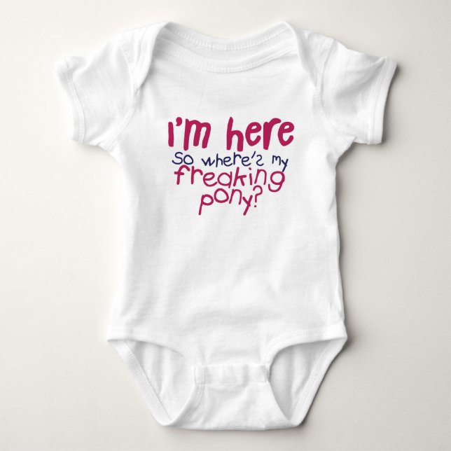 Jag är här 2 Baby Creeper Tee Shirt (Framsida)