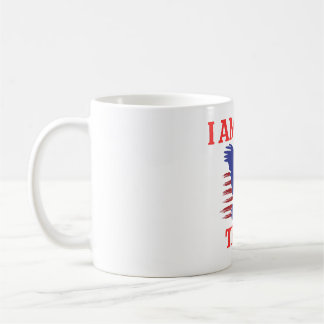 Jag är här bara för trump amerika kaffemugg