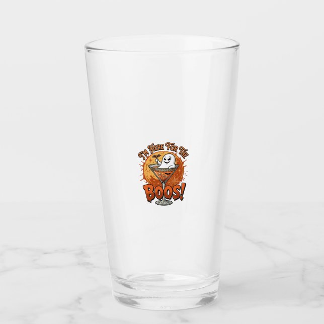 Jag är här Boos Halloween Ghost Drink Spiderweb Ba Glaskopp (Framsida)