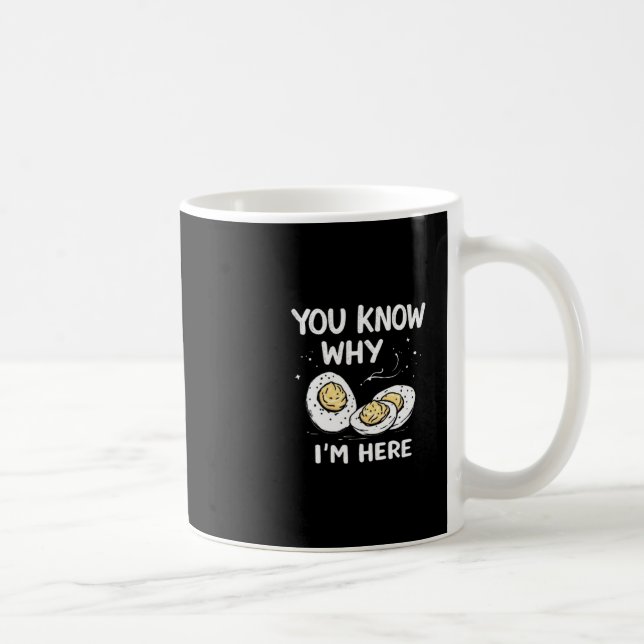 Jag är här för äggtillbehör Thanksgiving-kläder. F Kaffemugg (Höger)