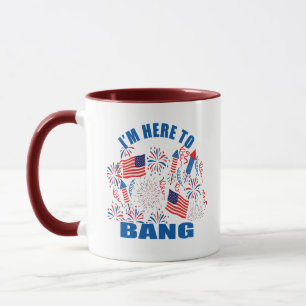 Jag är här för att slå lustig 4:e July Mugg