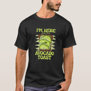 Jag är här för avokado-matsmältverket t shirt