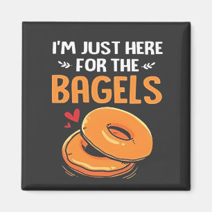 Jag är här för Bagels judiska mat Magnet
