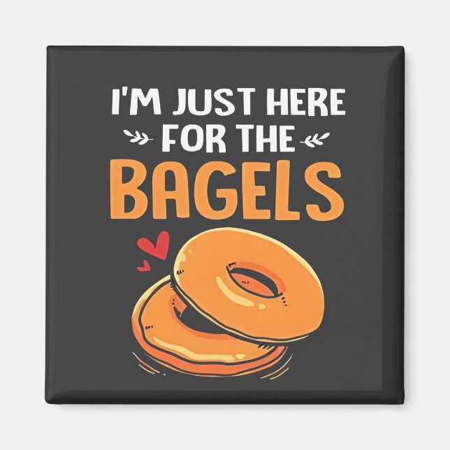 Jag är här för Bagels judiska mat Magnet (Framsidan)