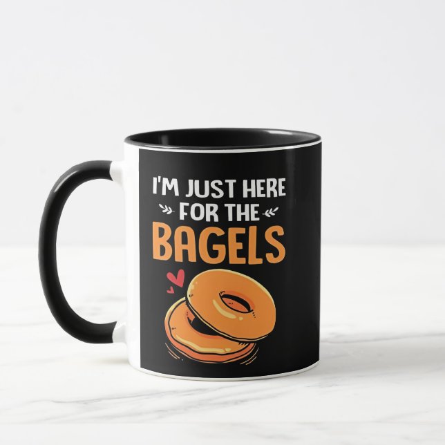 Jag är här för Bagels judiska mat Mugg (Vänster)