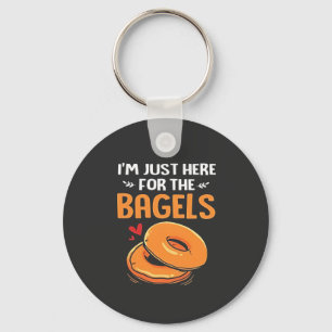 Jag är här för Bagels judiska mat Nyckelring
