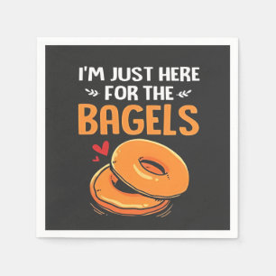 Jag är här för Bagels judiska mat Pappersservett