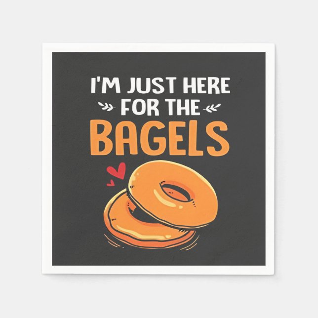 Jag är här för Bagels judiska mat Pappersservett (Framsidan)