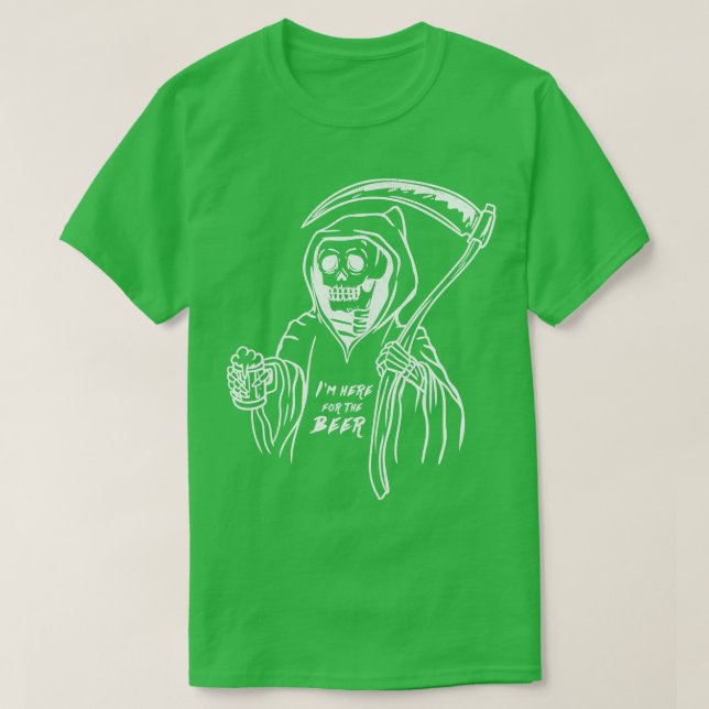 Jag är här för Beer T Shirt (Design framsida)