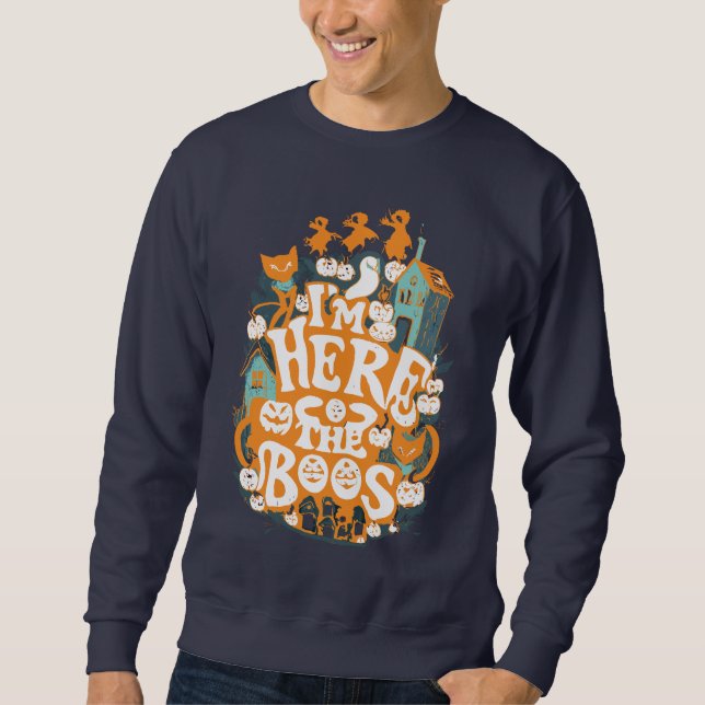 Jag är här för boon lång ärmad tröja (Framsida)