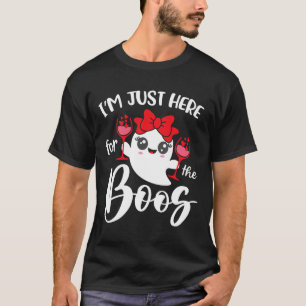Jag är här för Boos Cute Ghost Roligt Women har T Shirt