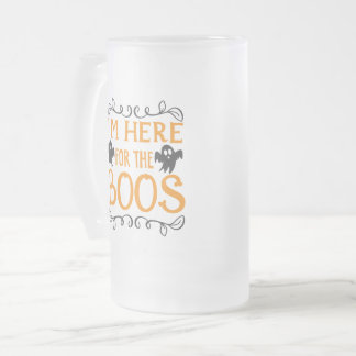 Jag är här för Boos frosted Beer Mugg