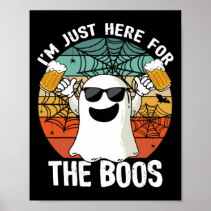 Jag är här för Boos Funny Halloween Beer Lo Poster