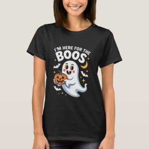 Jag är här för Boos - Funny Halloween-design T Shirt