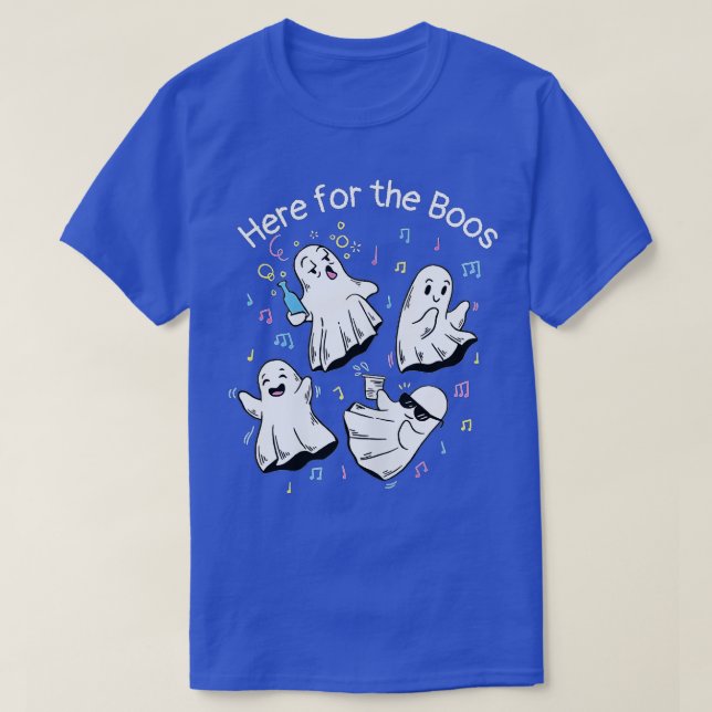 Jag är här för Boos Funny Halloween Ghost Cu T Shirt (Design framsida)
