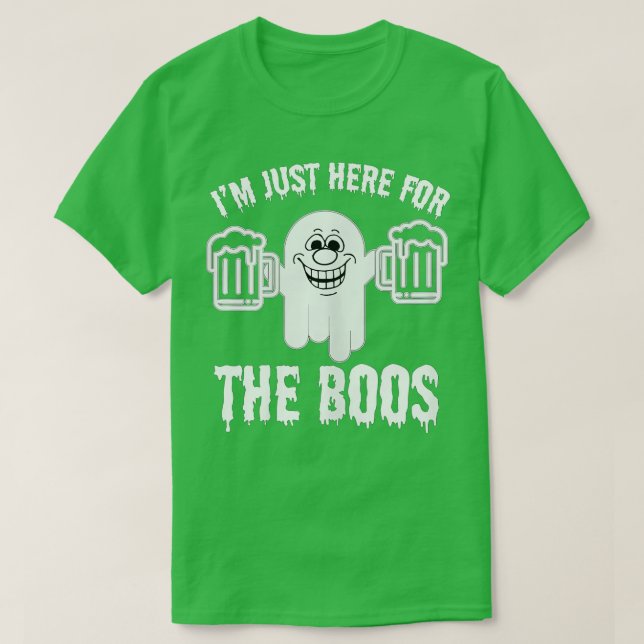 Jag är här för Boos Funny Halloween Ghost Cu T Shirt (Design framsida)