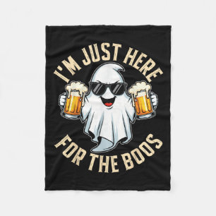 Jag är här för Boos Funny Halloween Ghost me Fleecefilt