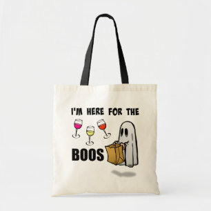 Jag är här för Boos Funny Halloween Ghost Tygkasse