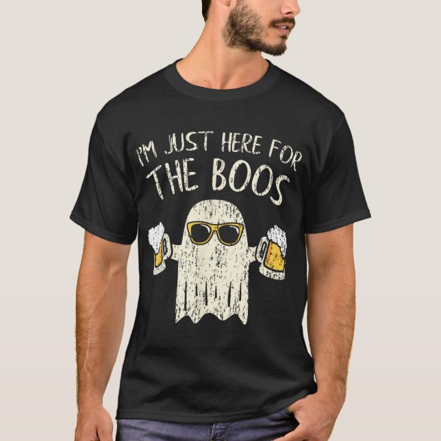 Jag är här för Boos Gift Halloween Ghost. T Shirt (Framsida)