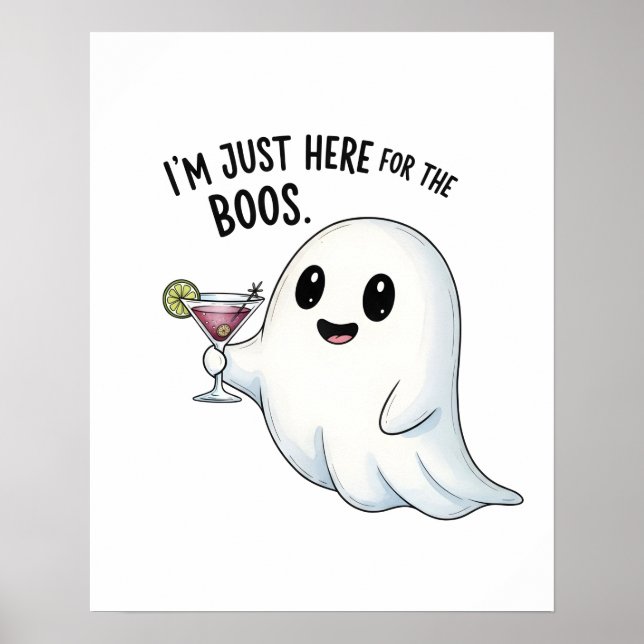 Jag är här för Boos Halloween Poster (Framsidan)