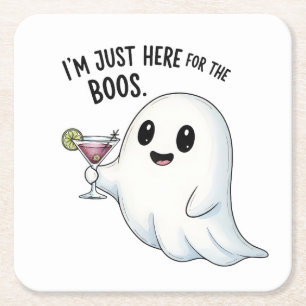 Jag är här för Boos Halloween Underlägg Papper Kvadrat