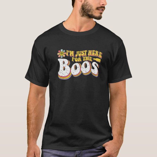 Jag är här för Boos Halloween Women Ghost C T Shirt (Framsida)