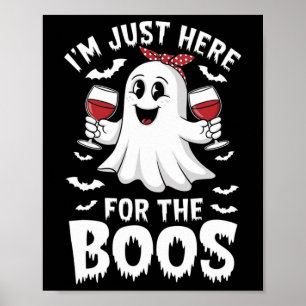 Jag är här för Boos Halloween Women Ghost G Poster