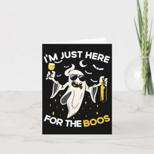 Jag är här för Boos Roligt Halloween Beer Kärlek Kort