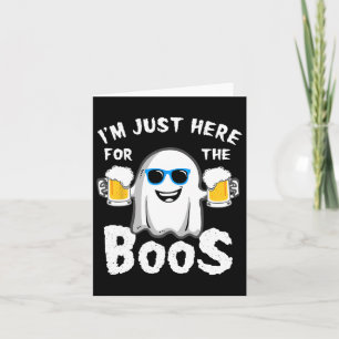 Jag är här för Boos Roligt Halloween Beer Kärlek Kort