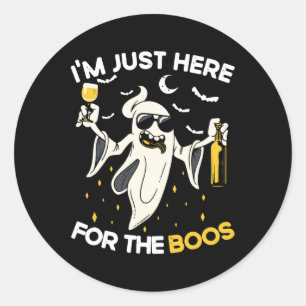 Jag är här för Boos Roligt Halloween Beer Kärlek Runt Klistermärke
