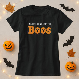 Jag är här för BOOS-Roligten Halloween Ghost Pun T Shirt