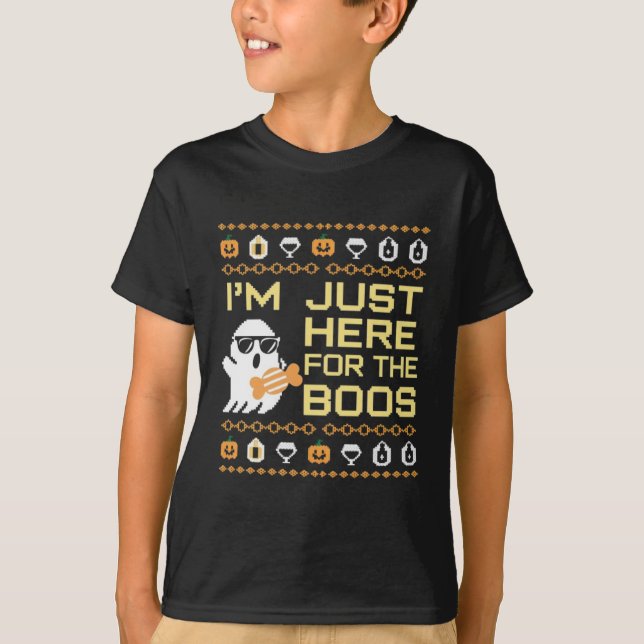 JAG ÄR HÄR FÖR BOOS T SHIRT (Framsida)